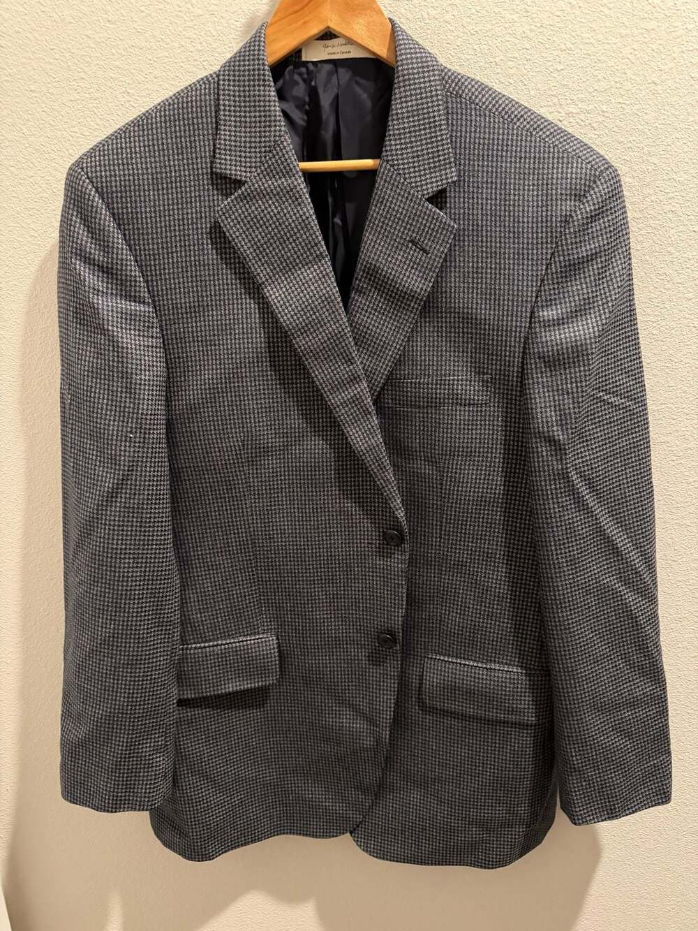John W. Nordstrom Lanificio di Pray Wool and Silk Houndstooth Blazer